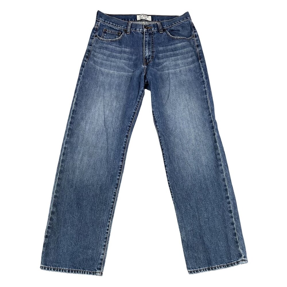 J.Crew Mens 100% Cotton Straight Leg Jeans Sz 34 x 31 (Tags say 33x32, but my me